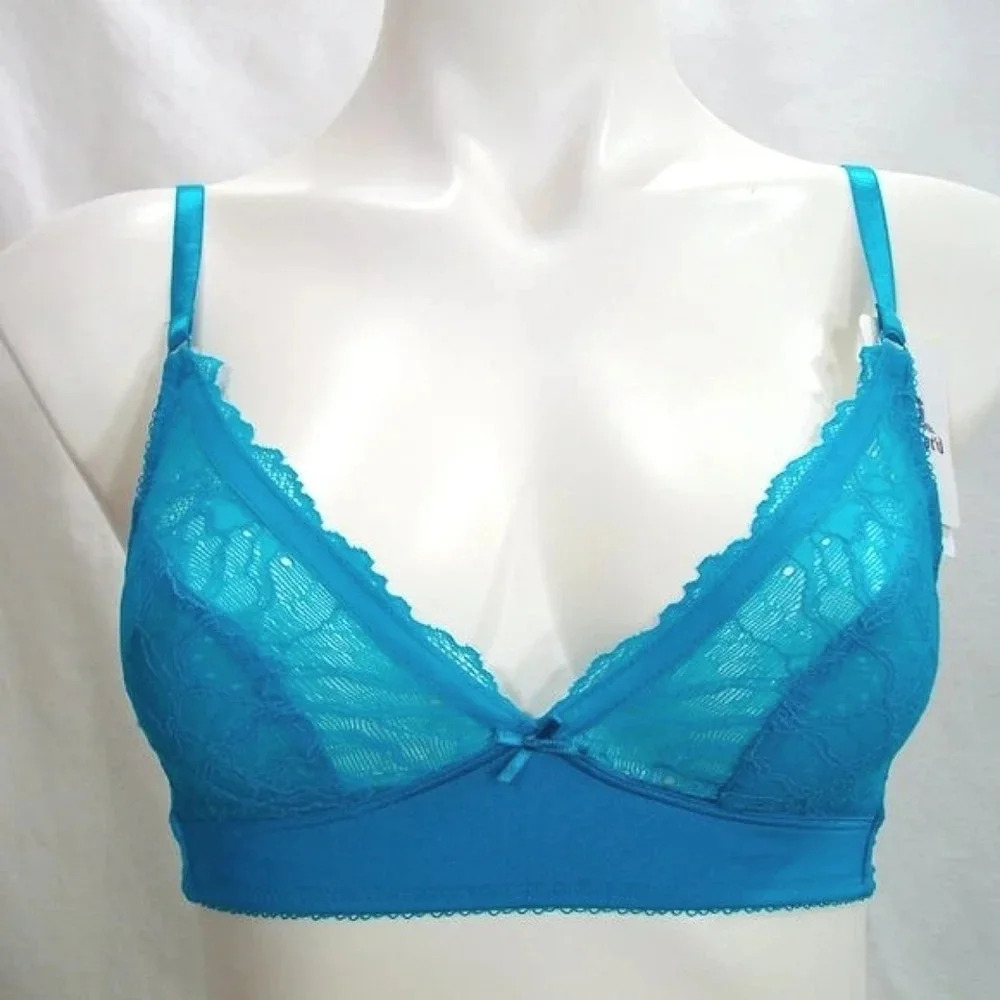 30‎ b.tempt'd Wacoal b.gorgeous Lace Wirefree Bra Blue NWT